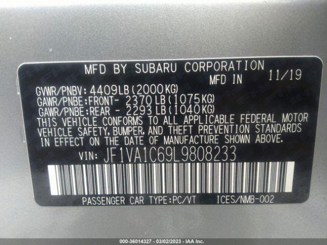 JF1VA1C69L9808233 Subaru Wrx Premium