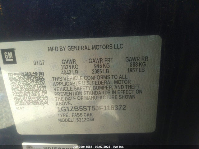 Chevrolet MALIBU LS 2018 1G1ZB5ST5JF116372 Image 9