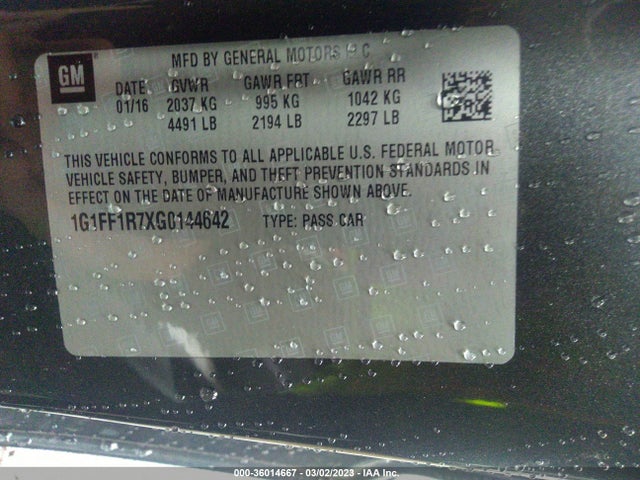 Chevrolet Camaro 1ss 2016 1G1FF1R7XG0144642 Image 9