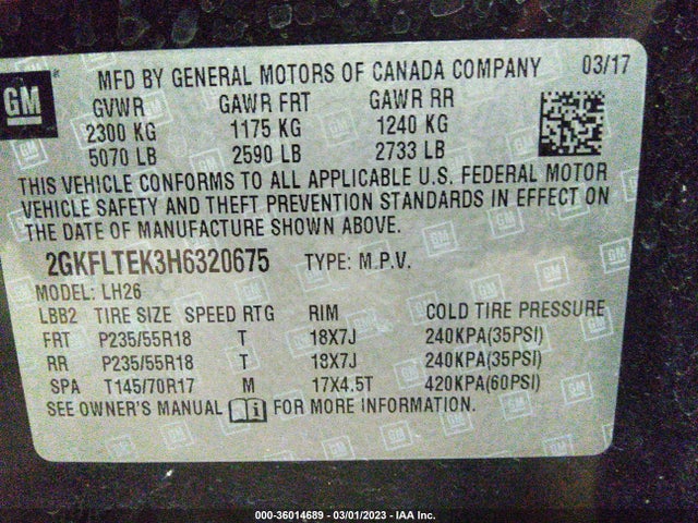 GMC Terrain Sle 2017 2GKFLTEK3H6320675 Image 10