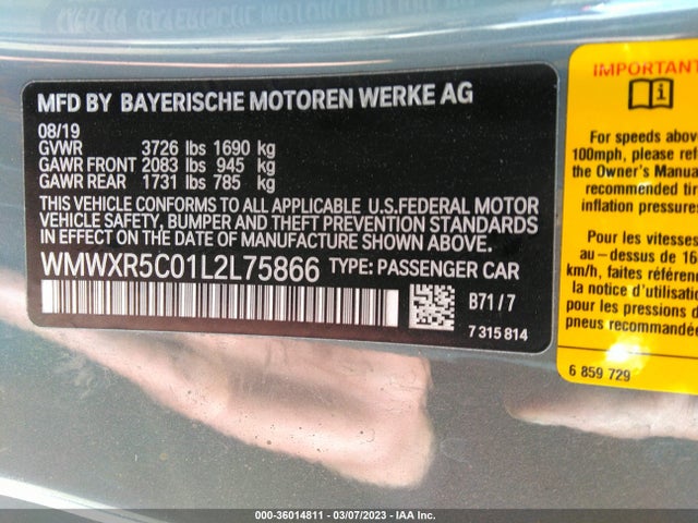 2020 Mini Cooper, VIN: WMWXR5C01L2L75866