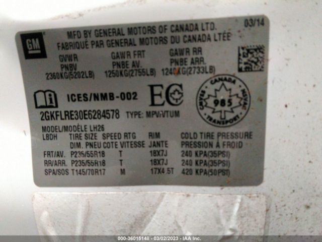 2GKFLRE30E6284578 GMC Terrain Sle