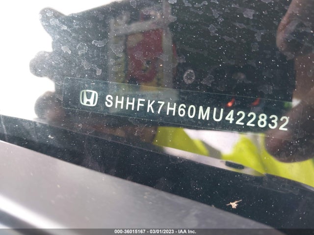 Honda Civic Hatchback Ex 2021 SHHFK7H60MU422832 Image 9