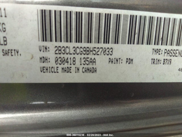 Dodge Charger Se 2011 2B3CL3CG9BH527033 Image 10