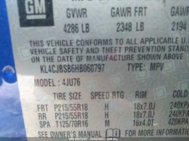 KL4CJBSB6HB060797 Buick Encore Preferred Ii