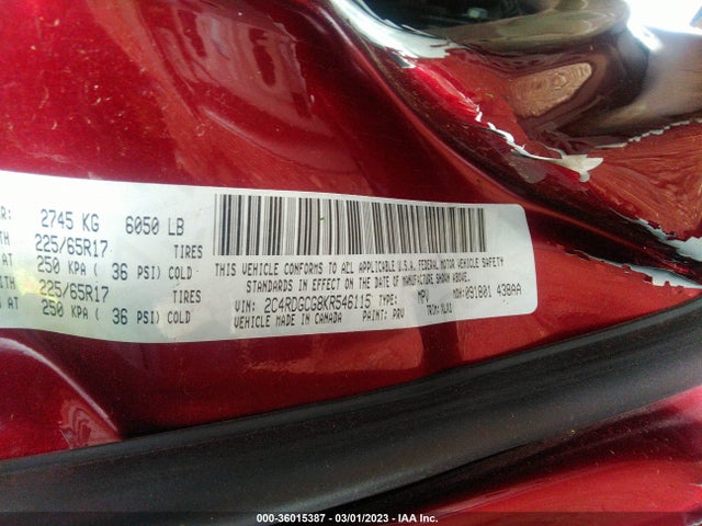 Dodge Grand Caravan Sxt 2019 2C4RDGCG8KR546115 Image 9