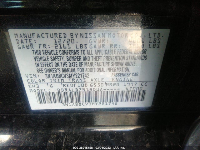 Nissan SENTRA SV 2021 3N1AB8CV3MY221742 Image 9