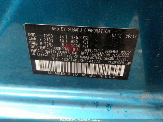 Subaru Impreza 2017 4S3GTAK6XH3744275 Image 11