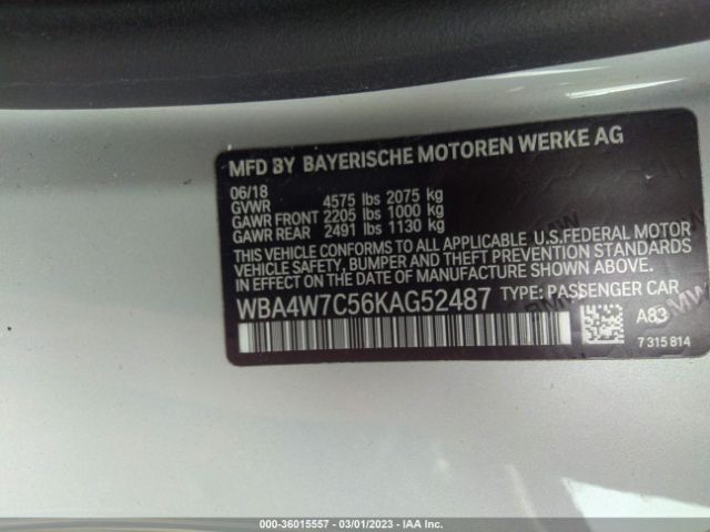 WBA4W7C56KAG52487 BMW 4 Series 440i