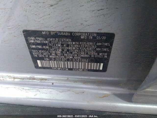 2020 Subaru Crosstrek, VIN: JF2GTAPC2L8241884