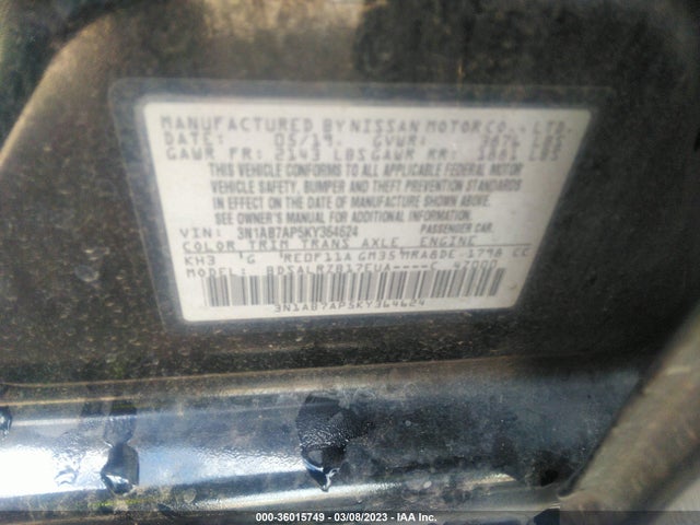 Nissan SENTRA SR 2019 3N1AB7AP5KY364624 Image 9