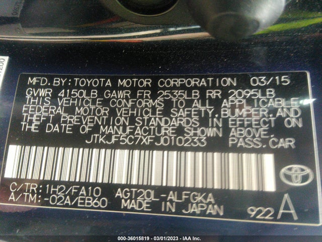 2015 Scion TC, VIN: JTKJF5C7XFJ010233