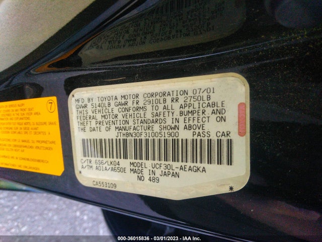 Lexus LS 430 2001 JTHBN30F310051900 Image 10