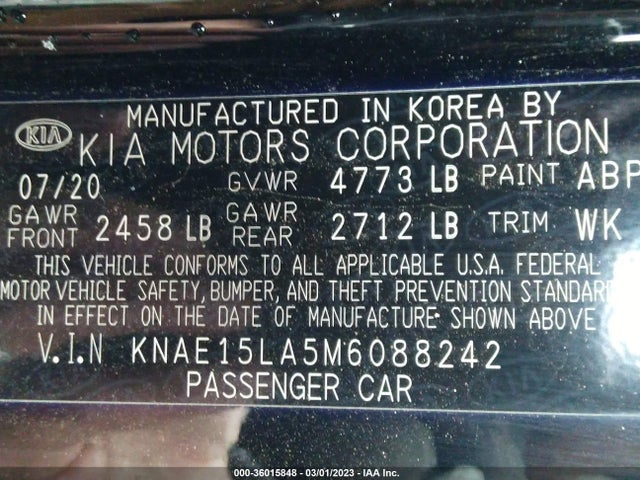 2021 Kia Stinger, VIN: KNAE15LA5M6088242