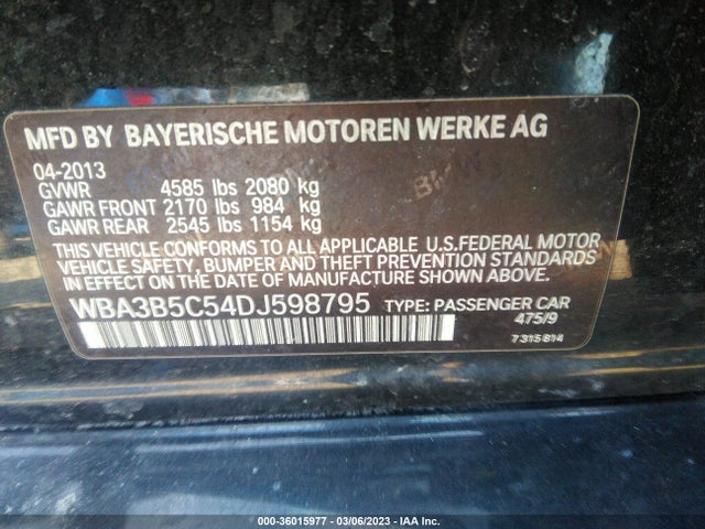BMW 3 Series 2013 WBA3B5C54DJ598795 Image 9