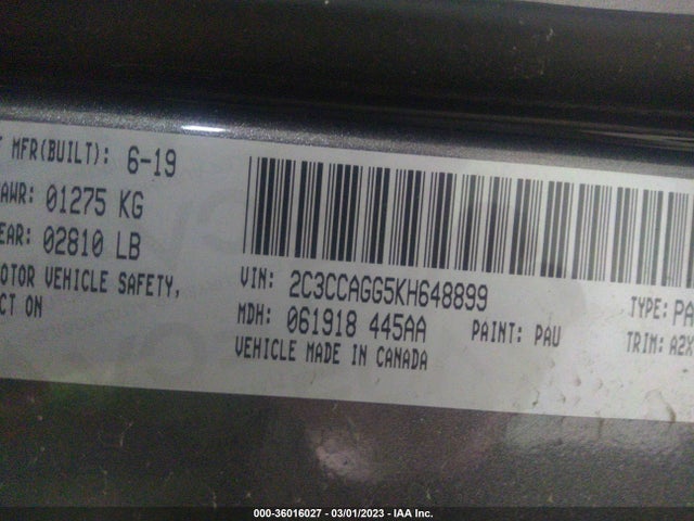 2C3CCAGG5KH648899 Chrysler 300