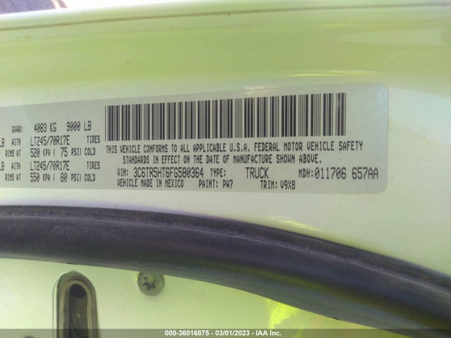 2015 Ram 2500, VIN: 3C6TR5HT6FG580364