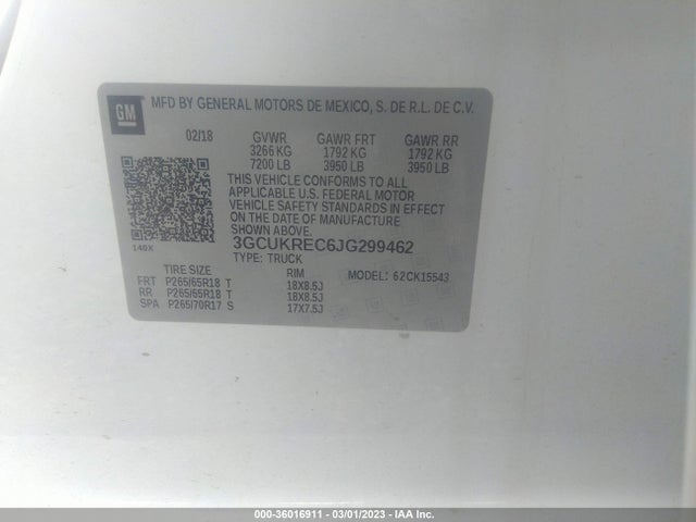 Chevrolet Silverado 1500 Lt 2018 3GCUKREC6JG299462 Image 10