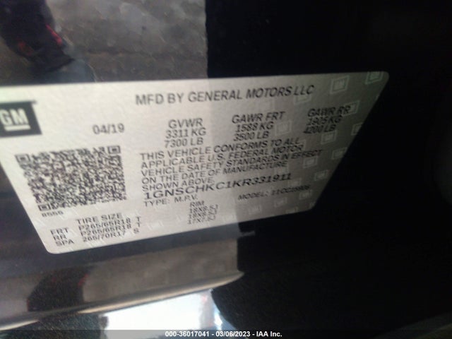 Chevrolet Suburban Lt 2019 1GNSCHKC1KR331911 Image 9