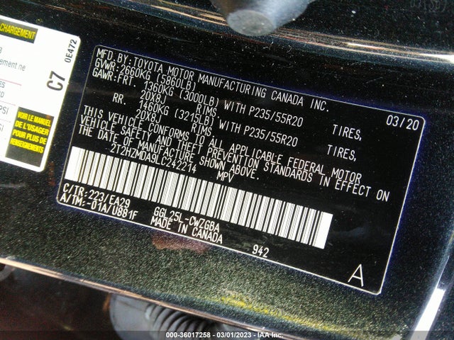 2020 Lexus RX, VIN: 2T2HZMDA9LC242214