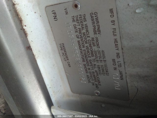 JF1GG68552G800421 Subaru Impreza Wagon Outback Sport