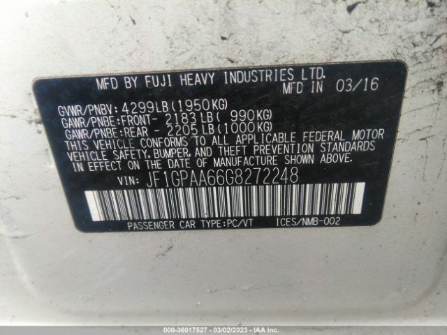 JF1GPAA66G8272248 Subaru Impreza Wagon 2.0i