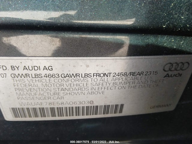 Audi A4 2.0T 2008 WAUAF78E58A063030 Image 10