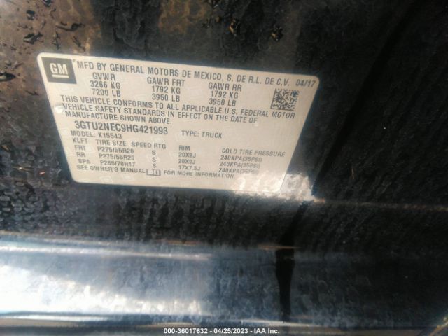 3GTU2NEC9HG421993 GMC Sierra 1500 Slt
