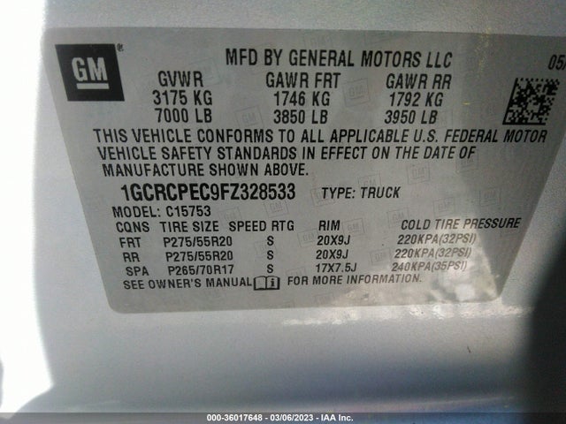 Chevrolet Silverado 1500 Ls 2015 1GCRCPEC9FZ328533 Image 10