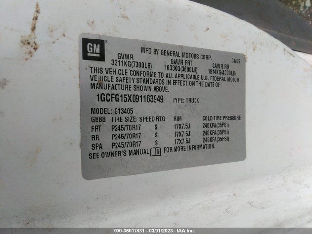 Chevrolet EXPRESS CARGO VAN 2009 1GCFG15X091163949 Image 10
