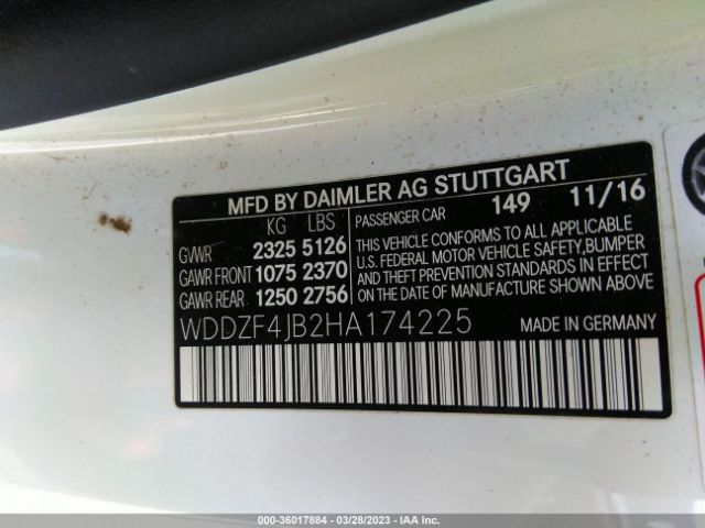 WDDZF4JB2HA174225 Mercedes-Benz E-class E 300