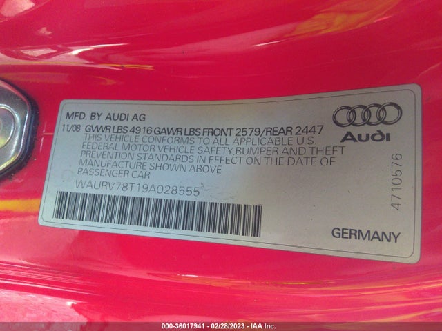 WAURV78T19A028555 Audi S5