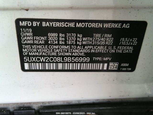5UXCW2C08L9B56999 BMW X7 Xdrive40i