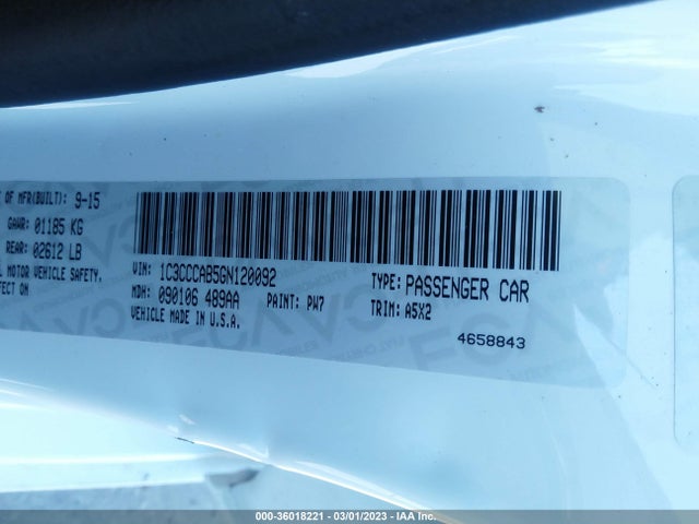 Chrysler 200 Limited 2016 1C3CCCAB5GN120092 Image 9
