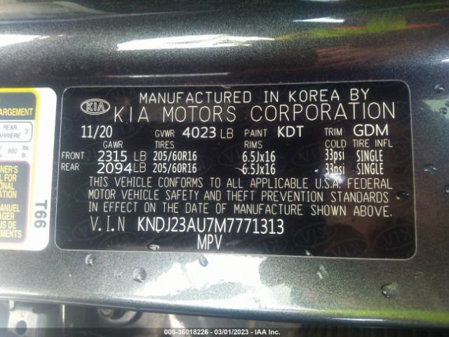 KNDJ23AU7M7771313 KIA SOUL S