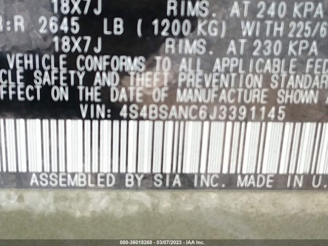 4S4BSANC6J3391145 Subaru Outback Limited
