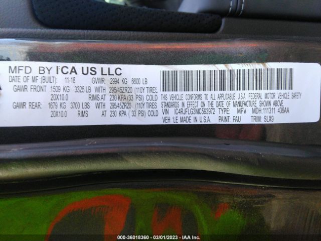 1C4RJFN96KC616477 Jeep Grand Cherokee Trackhawk