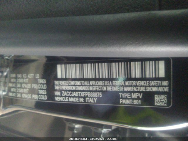 ZACCJABTXFPB88875 Jeep Renegade Latitude
