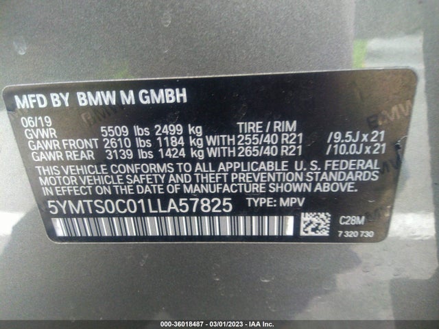 2020 BMW X3, VIN: 5YMTS0C01LLA57825