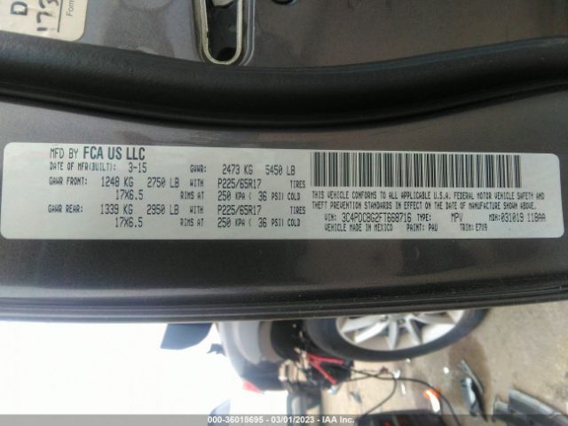 3C4PDCBG2FT668716 Dodge Journey Sxt
