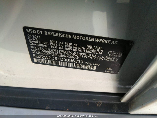 BMW X5 Xdrive35d 2013 5UXZW0C51D0B96339 Image 11
