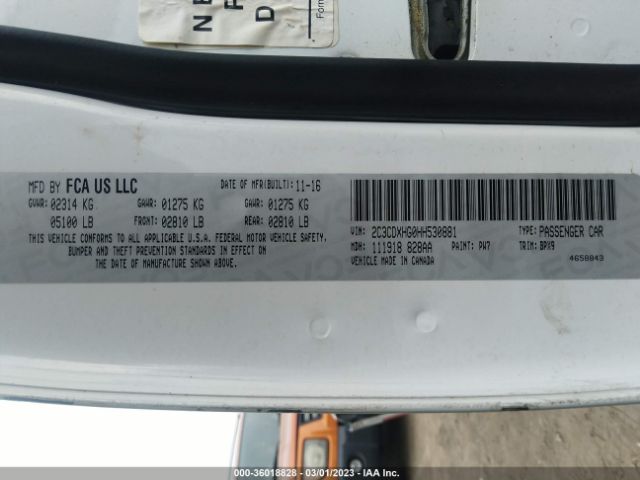 2C3CDXHG0HH530881 Dodge Charger Sxt
