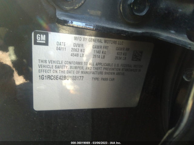 Chevrolet Volt 2011 1G1RC6E42BU103177 Image 10