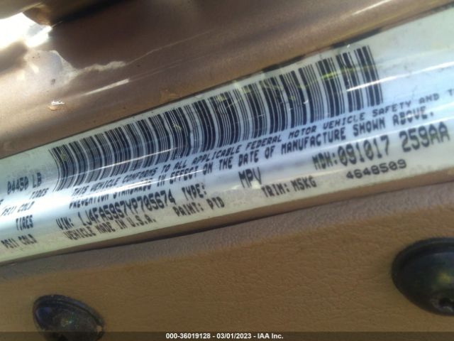 1J4FA59S7YP705674 Jeep Wrangler Sahara