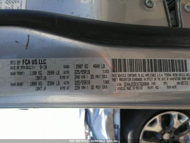 3C4NJDCB1KT620840 Jeep Compass Limited