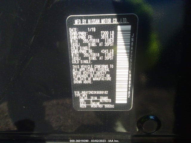 Nissan 2019 2019 JN8AY2ND3K9089182 Image 23