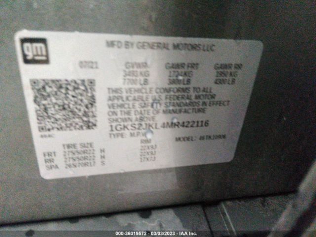 1GKS2JKL4MR422116 GMC YUKON XL DENALI