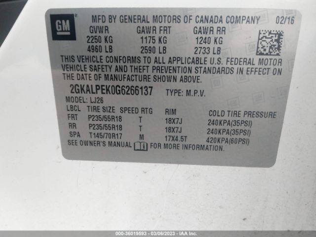 2GKALPEK0G6266137 GMC Terrain Slt