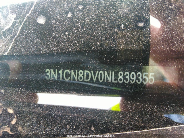 2022 Nissan Versa, VIN: 3N1CN8DV0NL839355