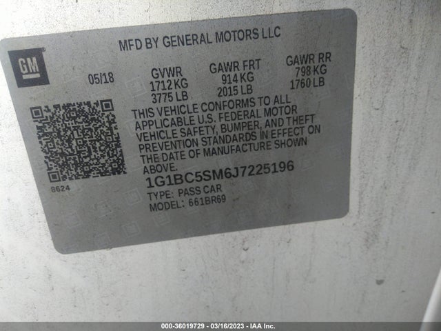 Chevrolet Cruze 2018 1G1BC5SM6J7225196 Image 21